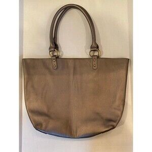 Bronze Metallic Shoulder Bag for  Laptop School or‎ Business Large Compartment